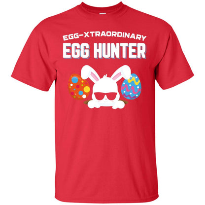 Egg-xtraordinary Egg Hunter Easter Shirt Red