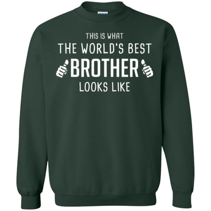 Brother T-shirt This Is What The Worlds Best Brother Looks Like Forest Green