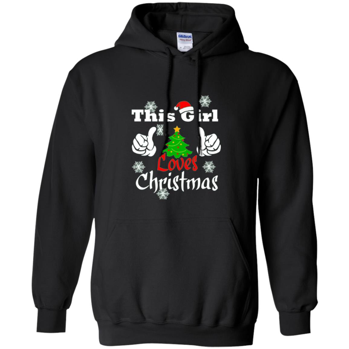 Funny Christmas This Girl Loves Christmas T-shirt Black