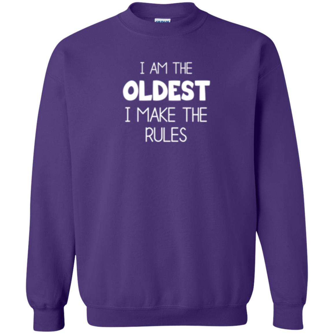 Family T-shirt I'm The Oldest I Make The Rules Purple