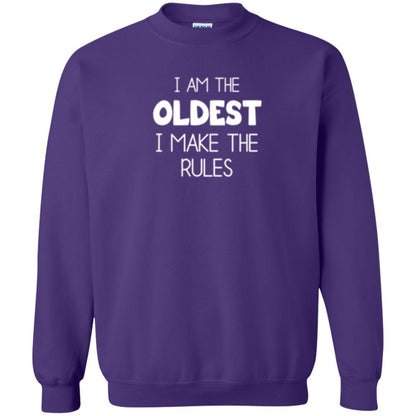 Family T-shirt I'm The Oldest I Make The Rules Purple