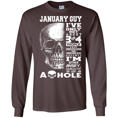 January Guy I_ve Only Met About 3 Or 4 People T-shirt Dark Chocolate