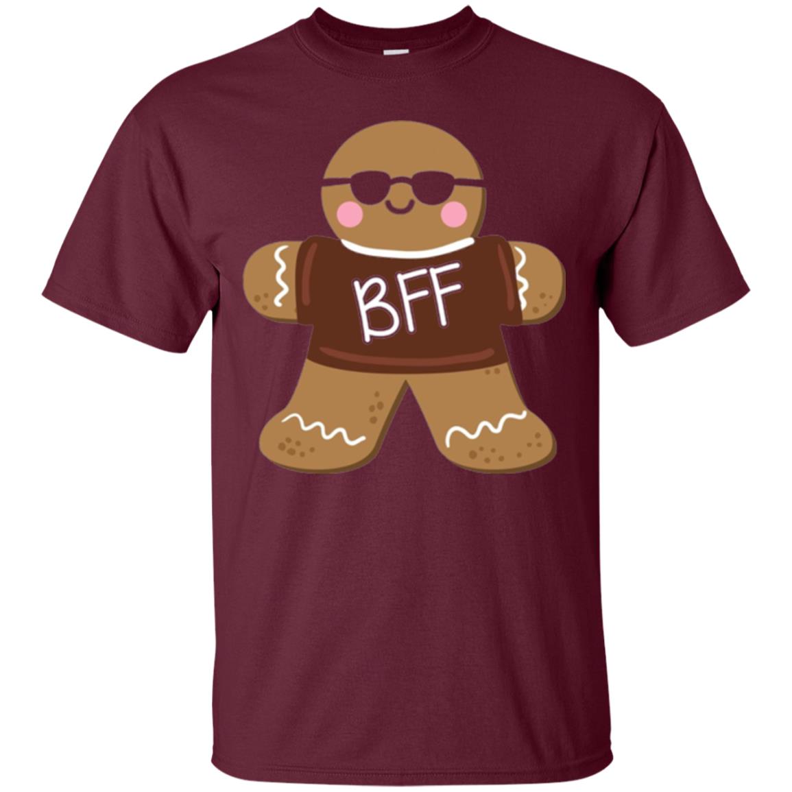 Gingerbread T-shirt Best Friend Forever Maroon