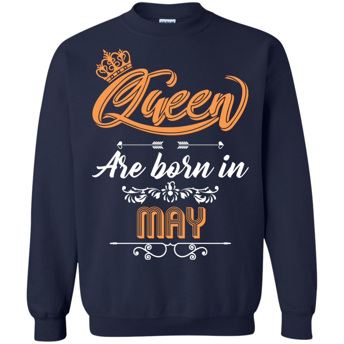 Brithday T-Shirt Queen Are Born In May Navy