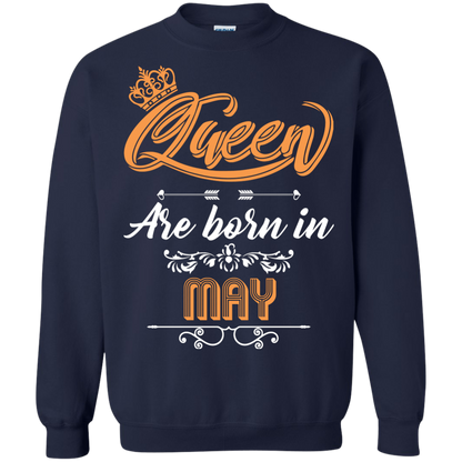 Brithday T-Shirt Queen Are Born In May Navy