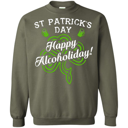 St. Patrick's Day T-shirt Happy Alcoholiday Military Green