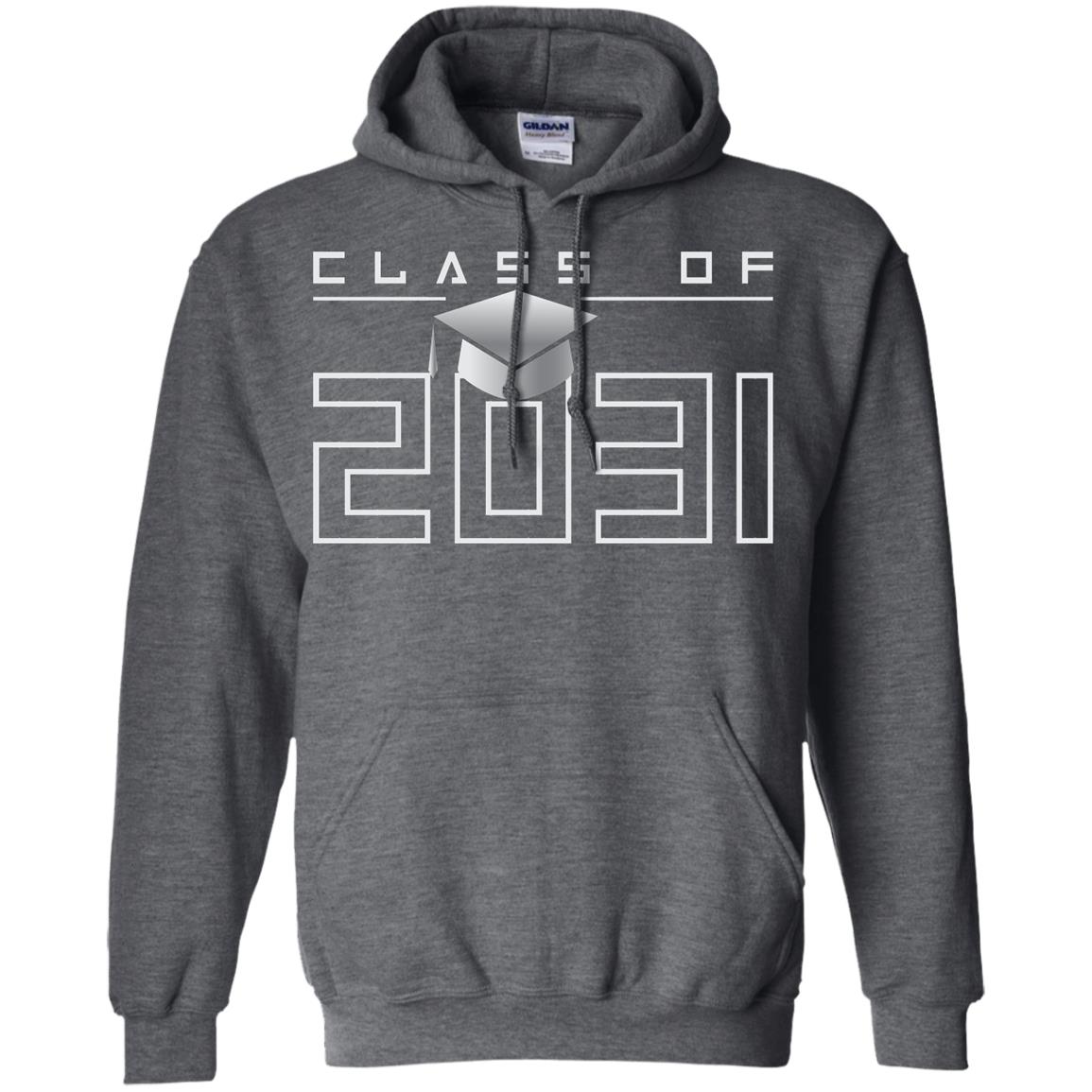 Class Of 2031 Kindergarten First Day Of School Graduate In 2031 Shirt Dark Heather