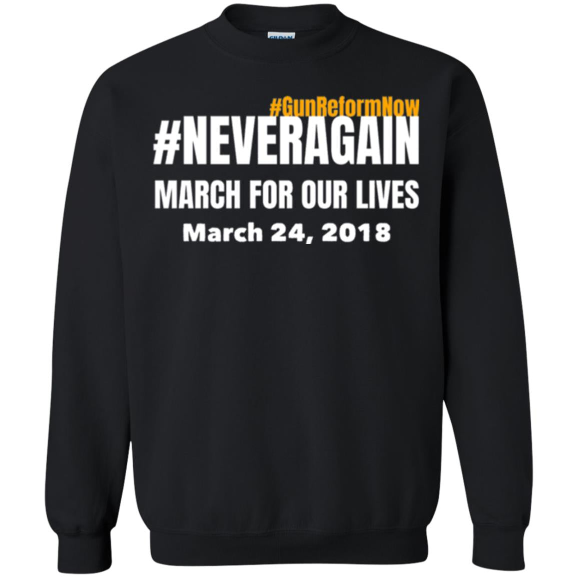 March For Our Lives Never Again Anti Gun T-shirt Black