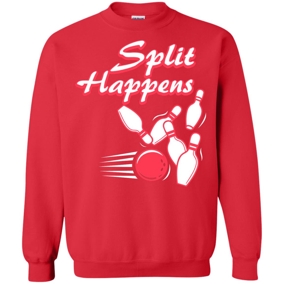 Bowling Lover T-shirt Split Happens Red