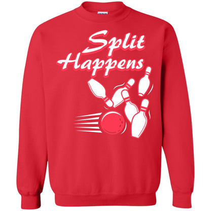 Bowling Lover T-shirt Split Happens Red