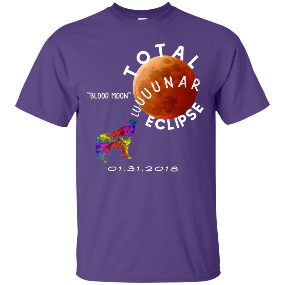 Best Total Lunar Eclipse Shirt 2018 Blood Moon T-shirt Purple