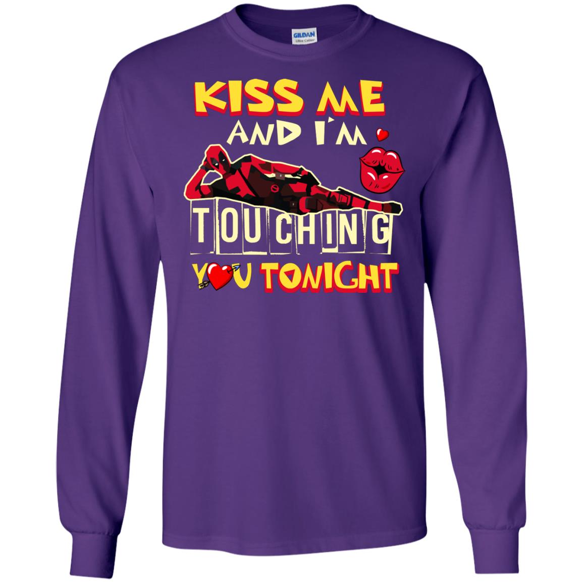 Kiss Me And I'm Touching You Tonight Film Lover T-shirt Purple