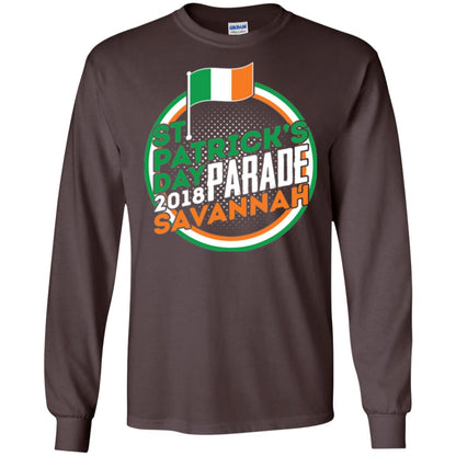 Parade Savannah 2018 Ireland Flag St. Patrick_s Day T-shirt Dark Chocolate