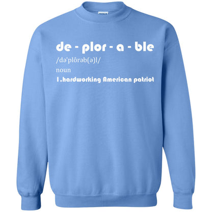 Patriot T-shirt De-plor-a-ble Definition Carolina Blue