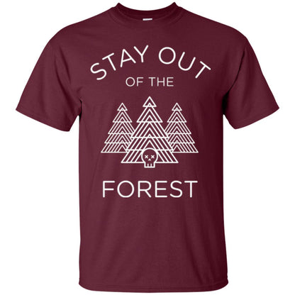 Murderino T-shirt -stay Out Of The Forest Maroon