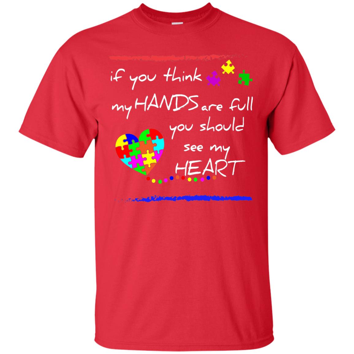 You Should See My Heart Autism Awareness T-shirt Red