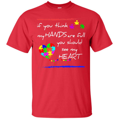 You Should See My Heart Autism Awareness T-shirt Red