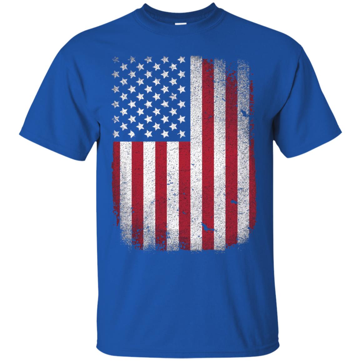 Usa Flag T-shirt 4th July Royal