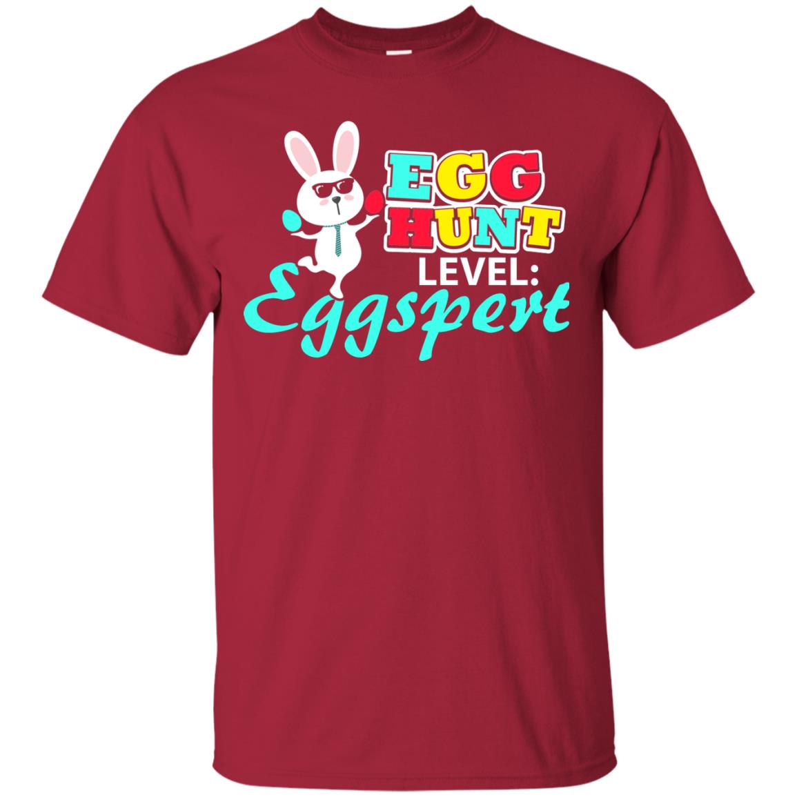 Egg Hunt Level Eggspert Easter Holiday T-shirt Cardinal