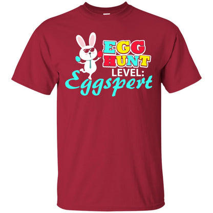 Egg Hunt Level Eggspert Easter Holiday T-shirt Cardinal