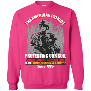 Military T-Shirt The American Patriot Protecting Our Soil And Defending Our Freedom From Enemies Foreign And Domestic Since 1786