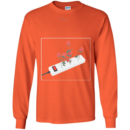 Flower Power Cute Art Aesthetic Vaporwave Digital Rose T-shirt Orange