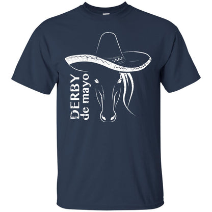 Derby De Mayo Sombrero Horse Race Shirt Navy