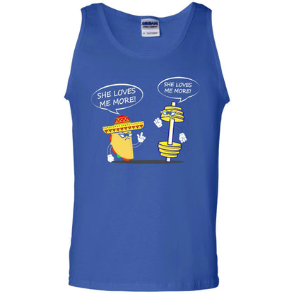 She Loves Me More Tacos Or Fitness Shirt Royal