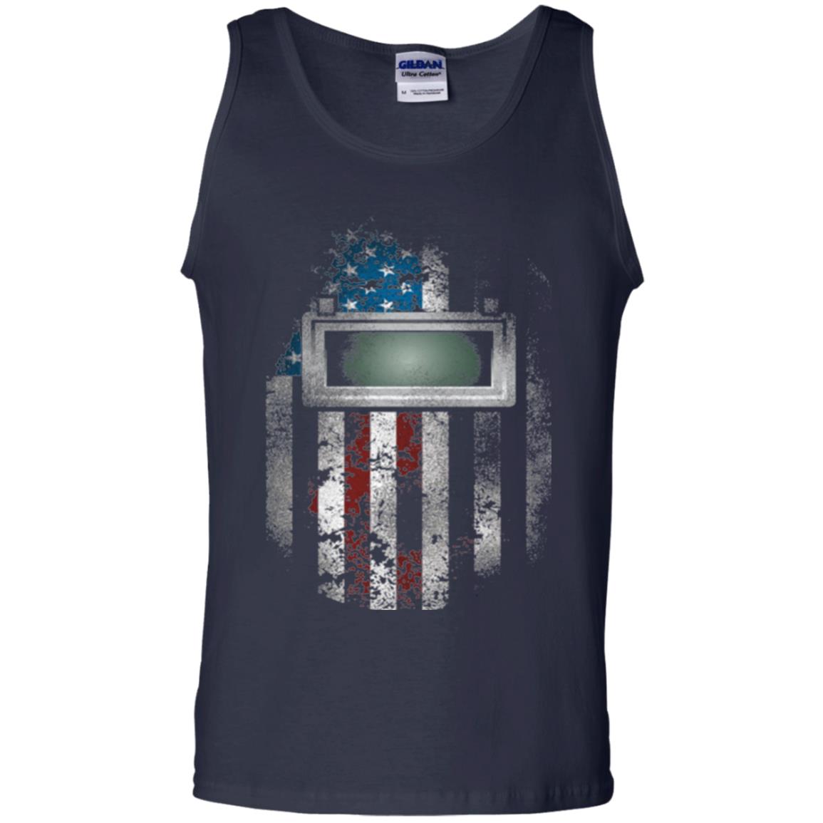 Welder Gift Shirt American Welding Hood Gift T-shirt Navy