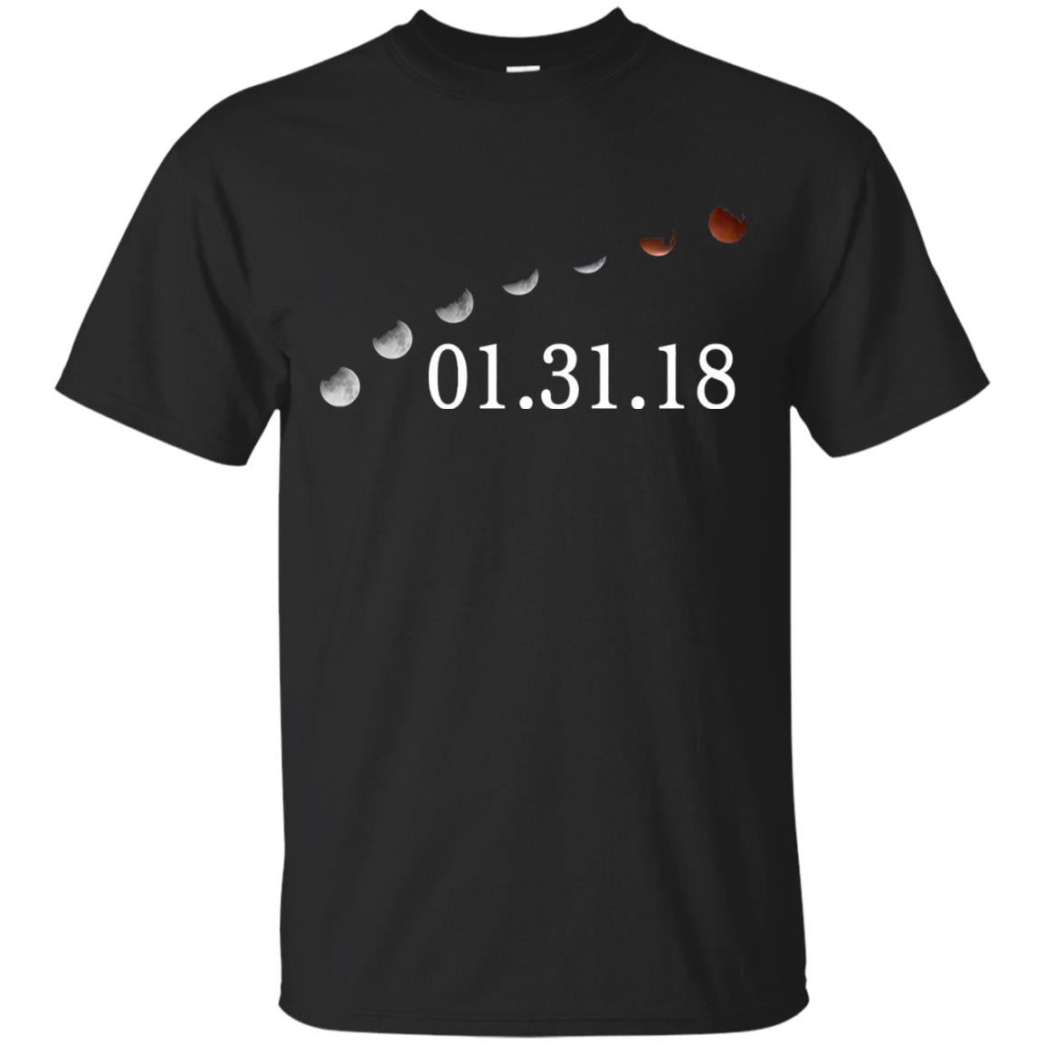 Usa Total Lunar Eclipse On January 31, 2018 T-shirt Black
