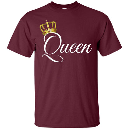 King And Queen T-shirt Matching Couple Outfits Maroon