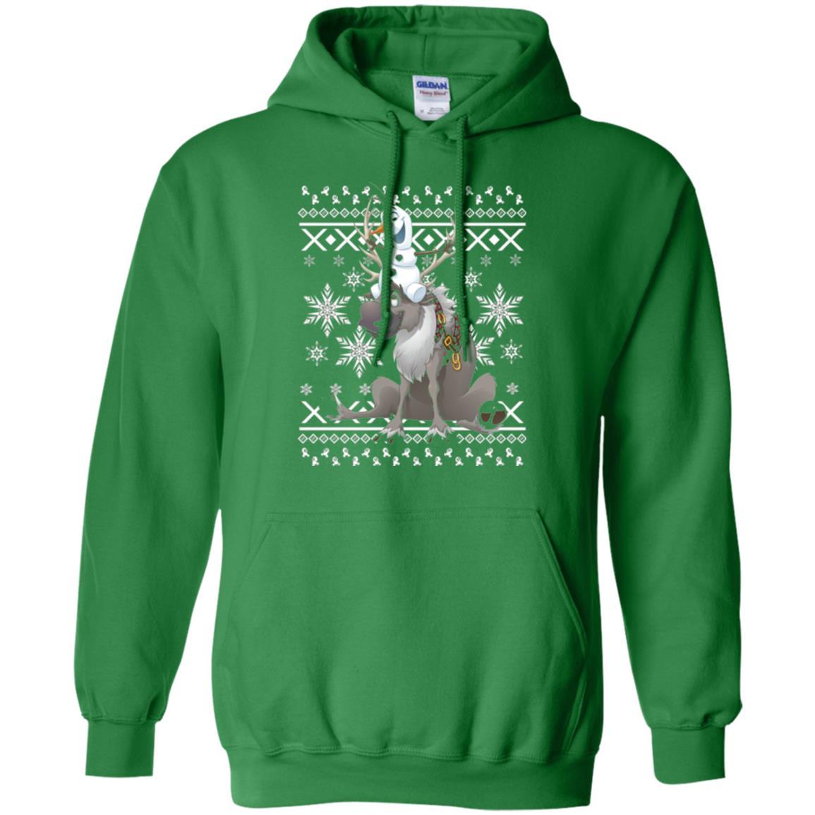 Film T-shirt Frozen Olaf Sven Riding Antler Irish Green
