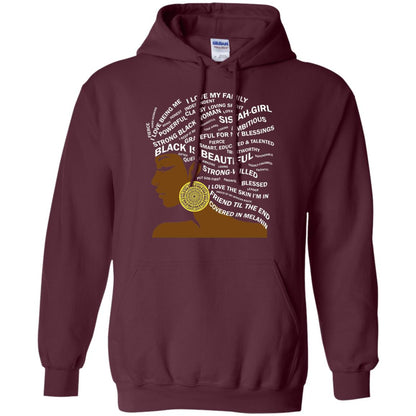 Black Is Beautiful Black History Month Word Art T-shirt Maroon