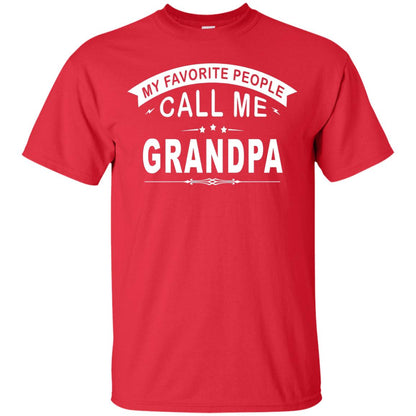 My Favorite People Call Me Grandpa Papa T-shirt Red