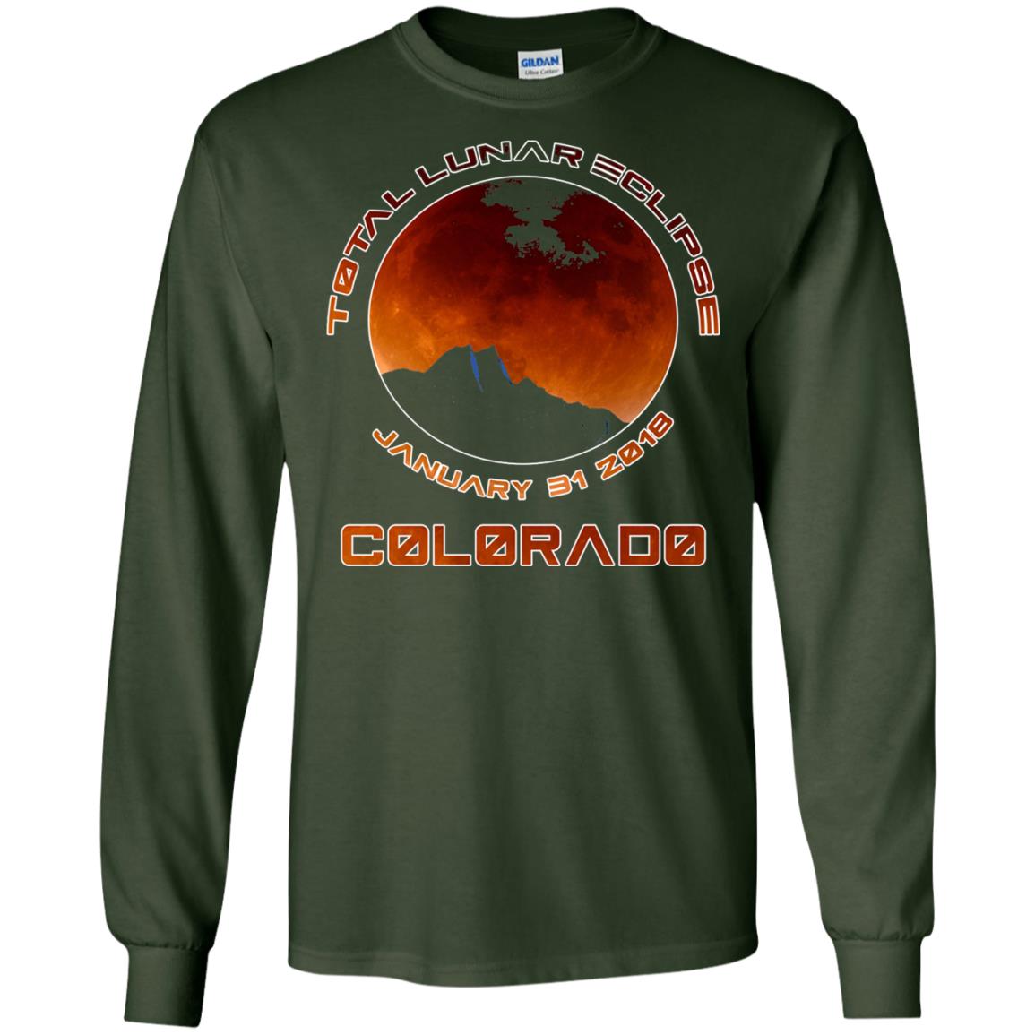 Colorado Lunar Eclipse 2018 T-shirt January 31 Forest Green