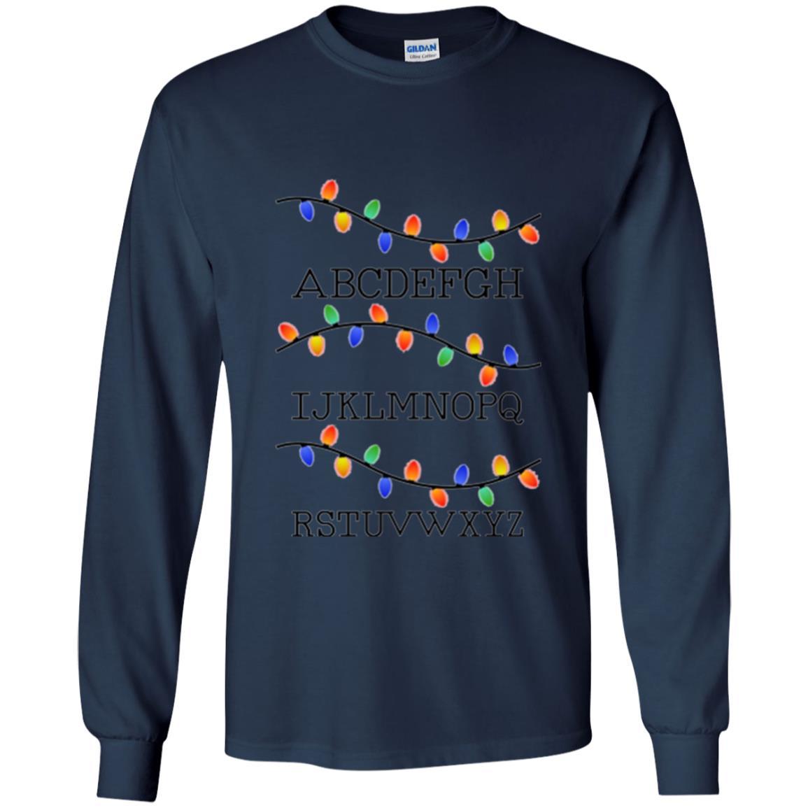 Alphabet Christmas Fairy Lights Navy