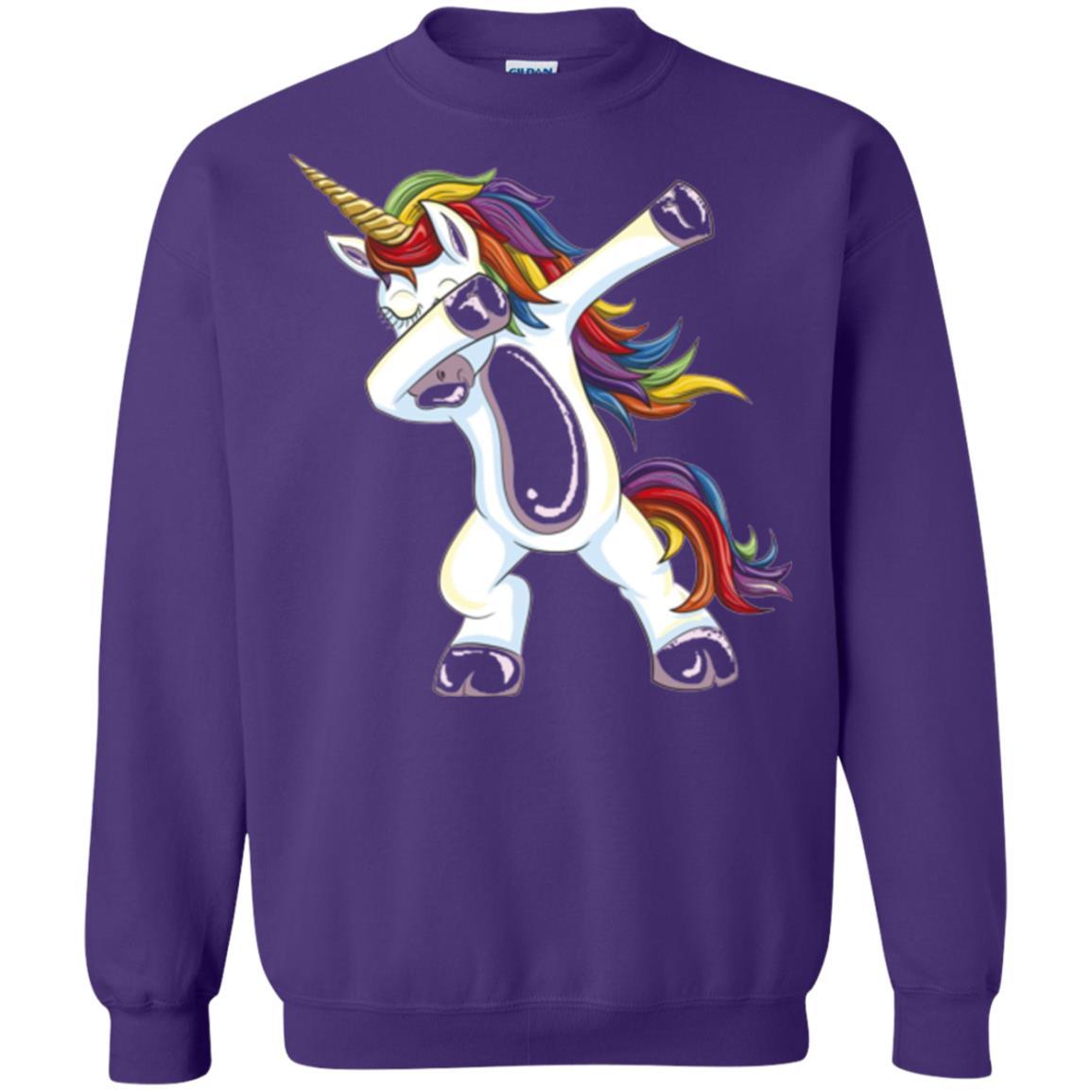 Funny Unicorn T-shirt Dabbing Unicorn T-shirt Purple