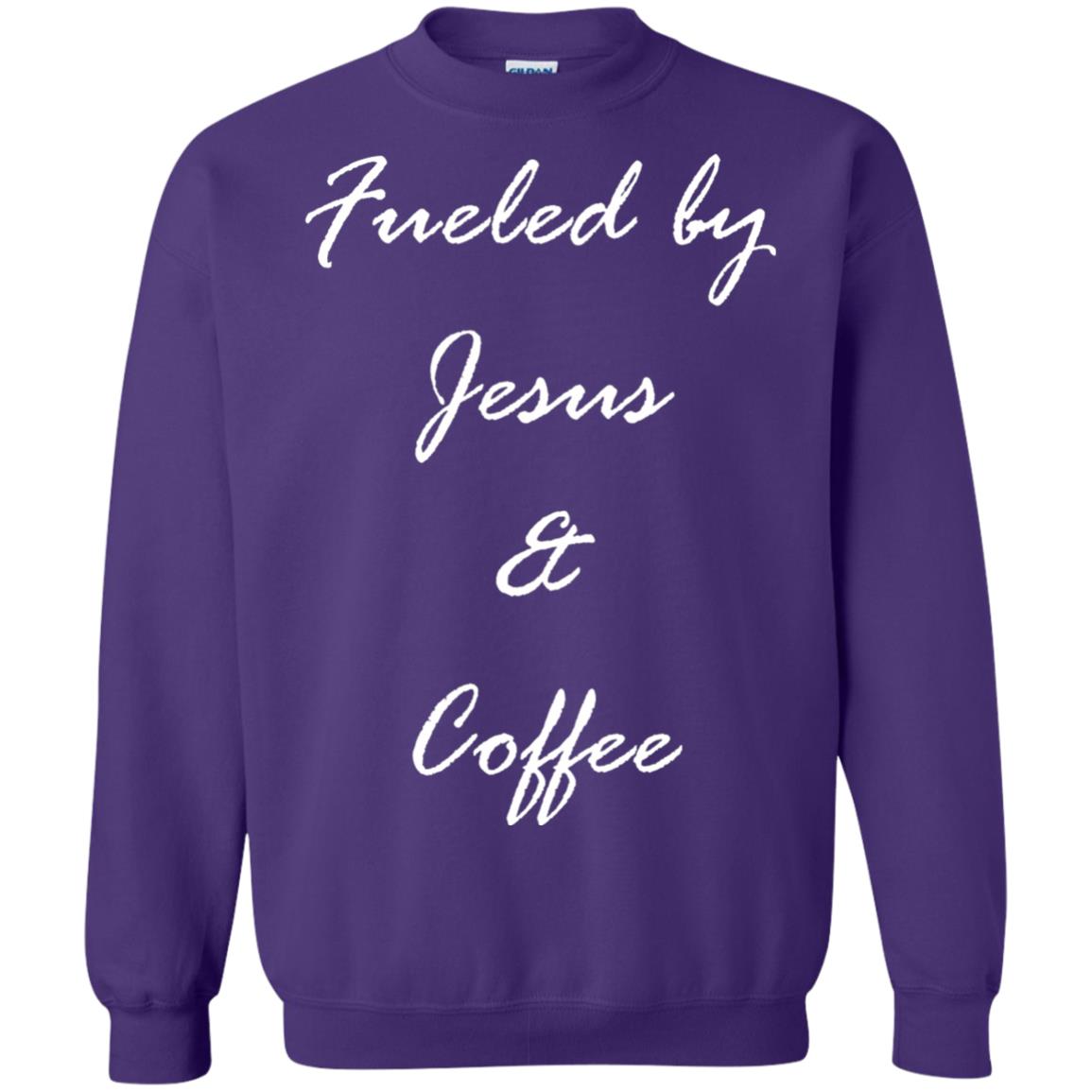 Fueled By Jesus Coffee Graphic Christian T-shirt Purple