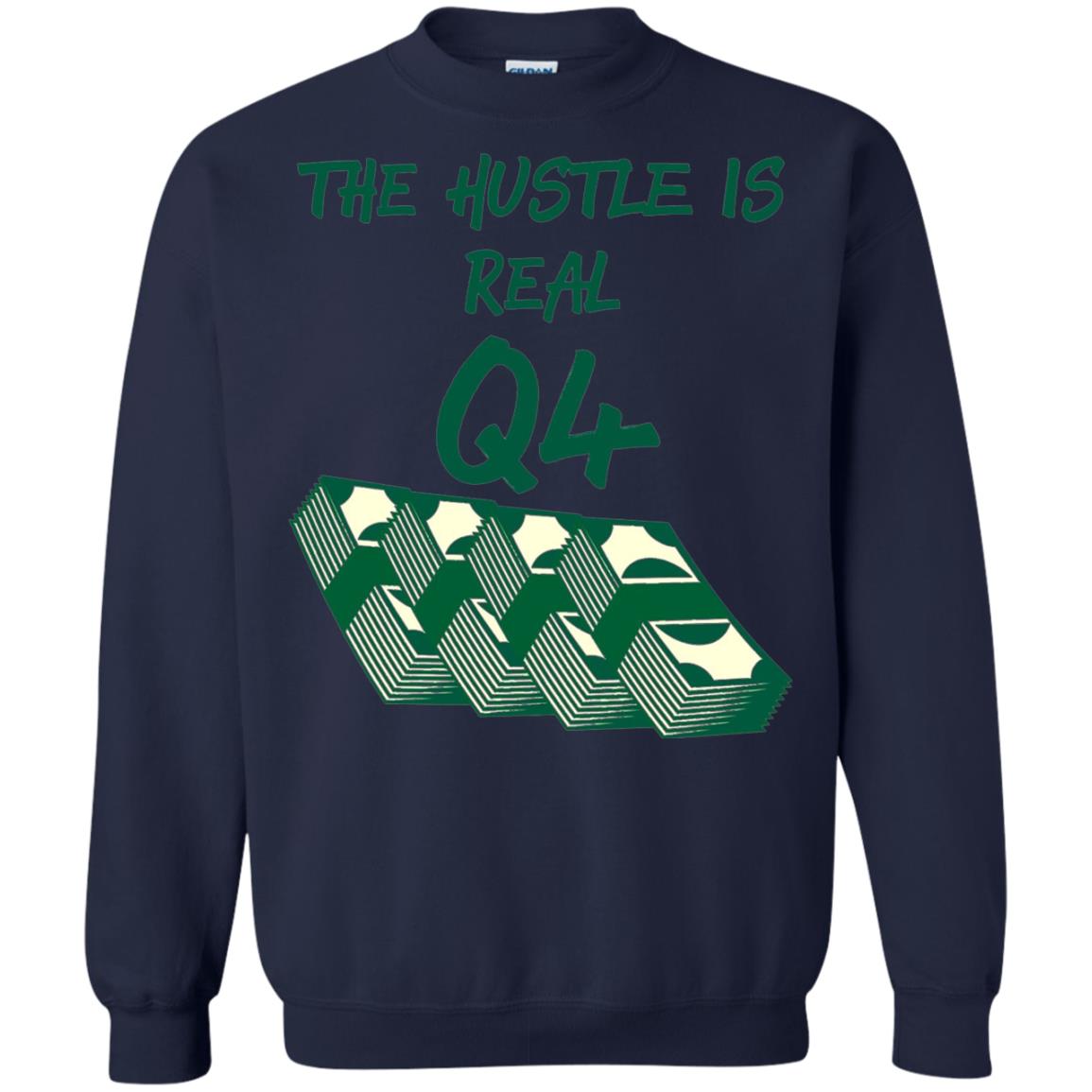 Money T-shirt The Hustle Is Real Q4 Making Money Novelty Navy