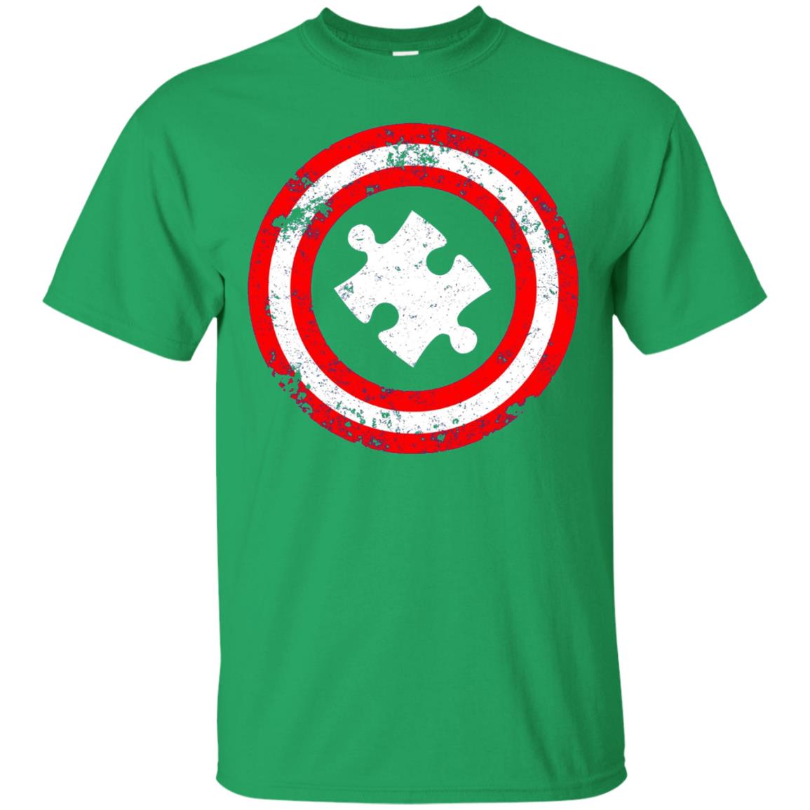 Captain Autism Superhero T-shirt Autism Awareness Irish Green