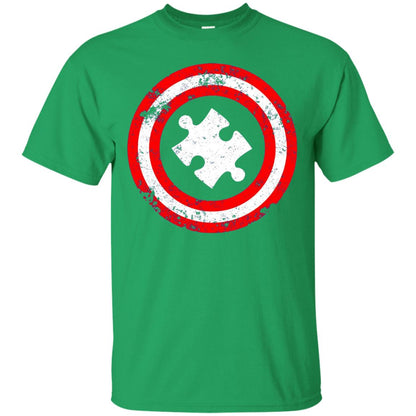 Captain Autism Superhero T-shirt Autism Awareness Irish Green
