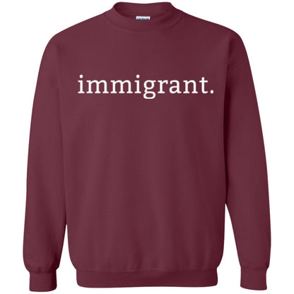 Anti Racism T-shirt Immigrant Simple Minimalist Maroon