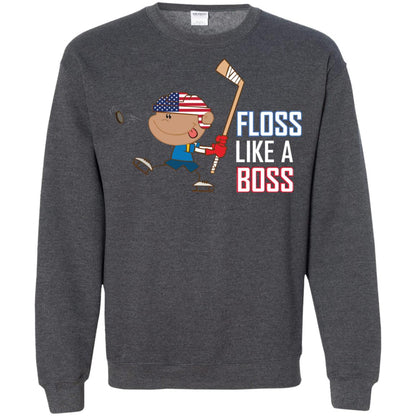 Floss Like A Boss Shirt For Hockey Players Dark Heather