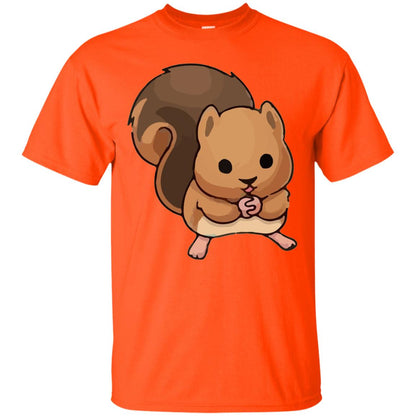 Cute Squirrel Graphic T-shirt Orange