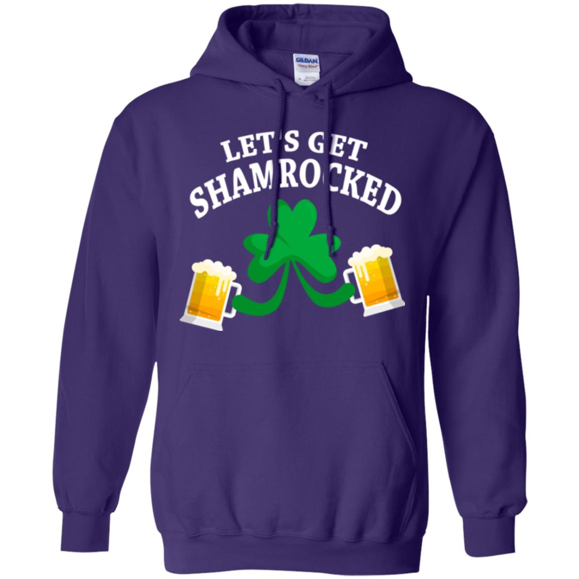 Patrick_s Day T-shirt Let_s Get Shamrocked Purple