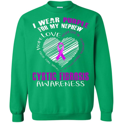Cystic Fibrosis Awareness T-shirt I Wear Purple Irish Green