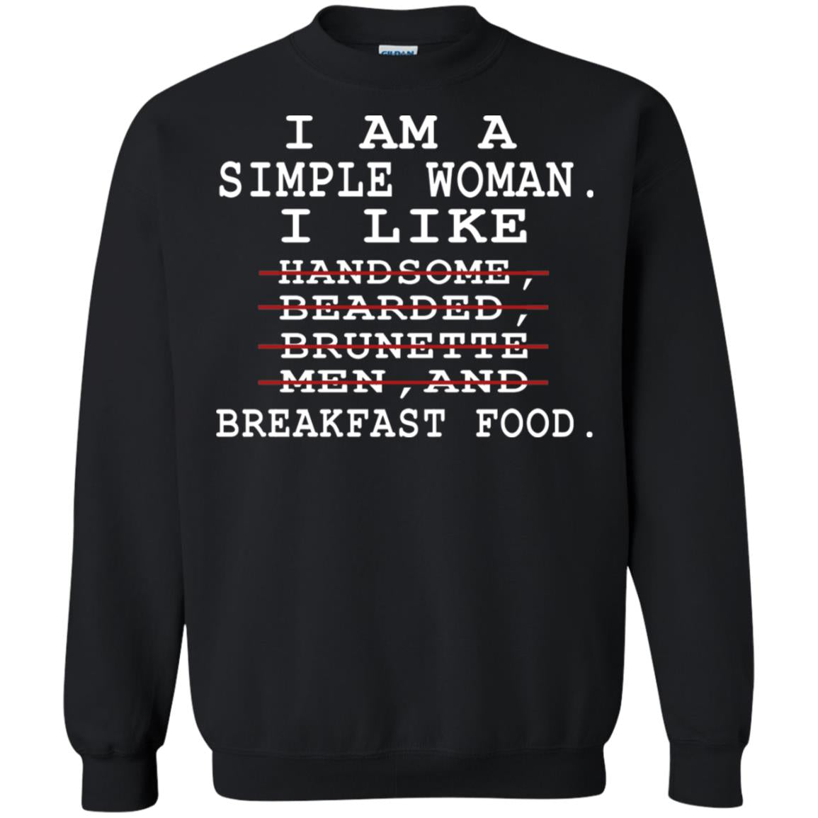 I Am Simple Woman I Like Breakfast Food Shirt Black