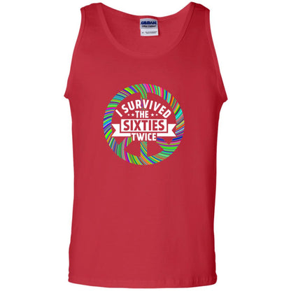 I Survived The Sixties Twice Peace Symbol Birthday Gift Shirt Red