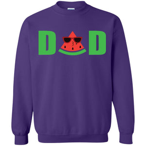 Dad Watermelon Funny Summer Melon Fruit Shirt For DaddyG180 Gildan Crewneck Pullover Sweatshirt 8 oz.