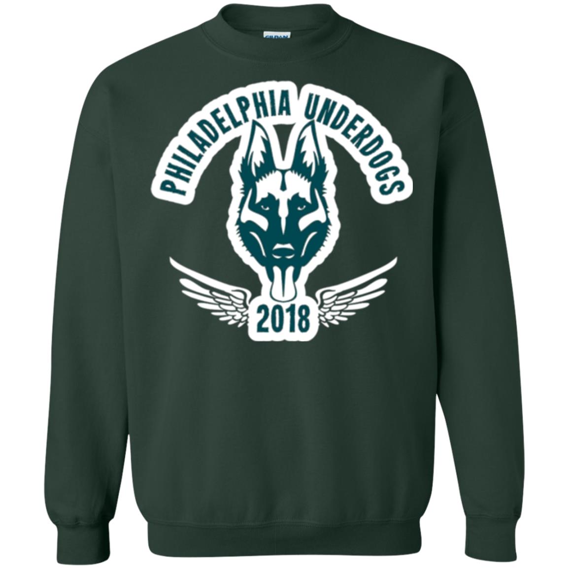 Dog Lover T-shirt Philadelphia Underdogs Forest Green
